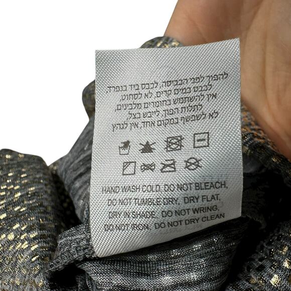 SABINA MUSAYEV Gray Gold Patterned Mini Dress Women's Size XS Night Out Glam - Picture 6 of 8